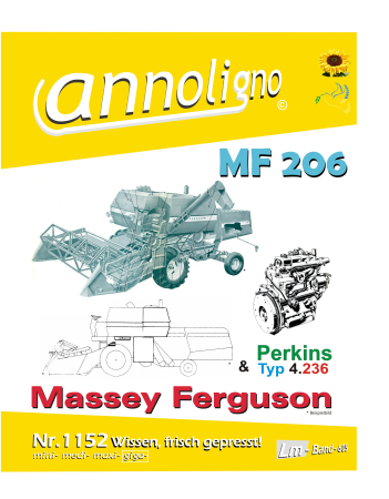 Massey Ferguson Mähdrescher Typ MF 206 & Perkins 4.236 Bild Ersatzteilliste mit Explosionszeichnungen in 3 Sprachen - annoligno 1152